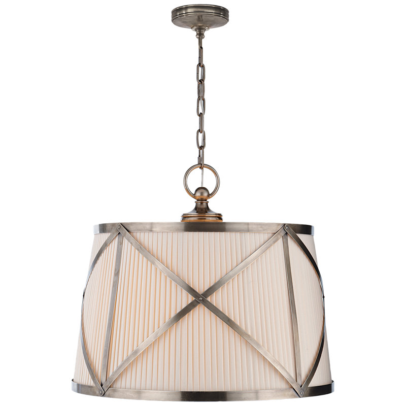 Chapman & Myers Grosvenor Large Single Hanging Shade, Antique Nickel