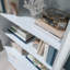 Bookcase With Drawer, White Finish