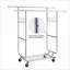 Supports à vêtements: tiges de suspension doubles, tablettes d'une capacité de 800 lb Roulettes | Pliable robuste | Fer | Argent