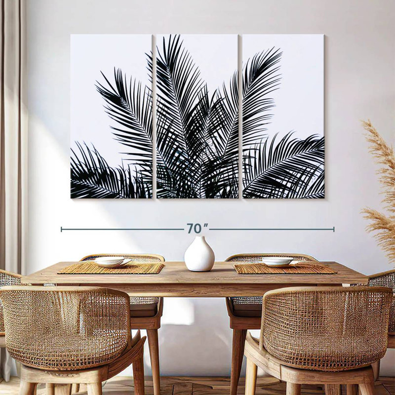 Harnek Silhouetted Palm Leaves, 42" H x 65" W