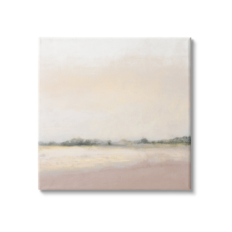 «Mute Prairie Landscape Sun Bleached Open Fields» par Michael Marcon - Peinture, H 36 po x l 36 po x P 1,5 po, Toile tendue