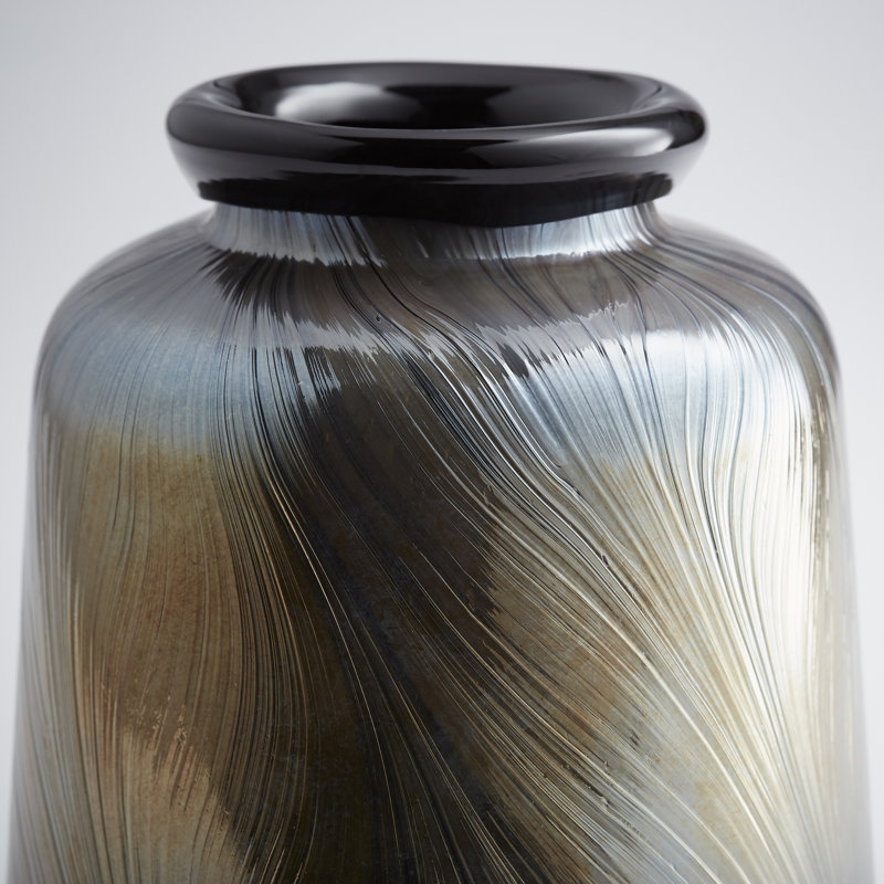 Cypress Glass Table Vase, 11.25" H x 8.5" W x 8.5" D