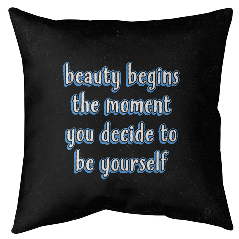 Coussin de sol True Beauty, 40 po x 40 po, Bleu