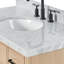 Meuble-lavabo simple en bois massif 42 po avec plateau en marbre Carrara de 1,5 po Thornaby-51428955-40743929