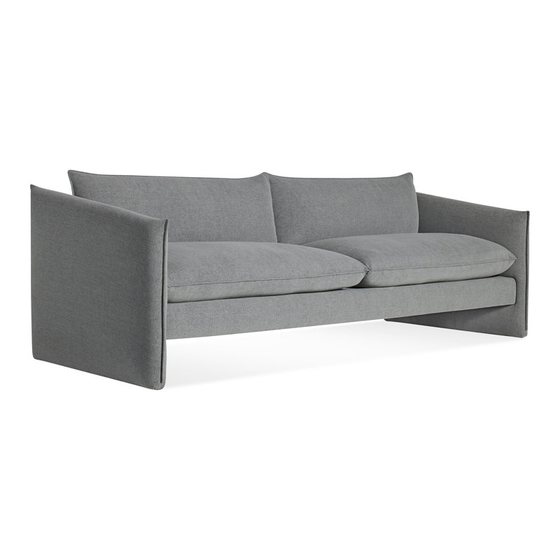 Canapé Softmore, H 34 po x l 96 po x P 40 po, Polyester gris bleu Kvadrat