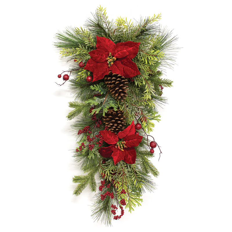 Goutte de pin et poinsettia Winter Party, 29 po