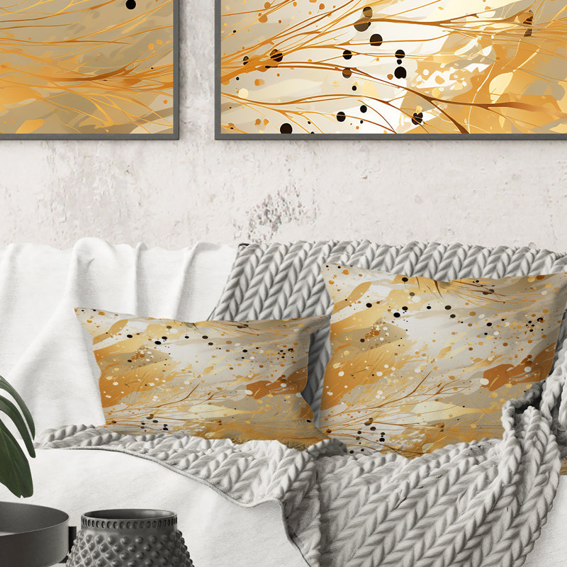 Coussin Golden Marble Radiance, H 16 po x l 16 po