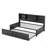 Metal Twin Size Daybed With Twin Size Trundle, Storage Shelves And USB Ports-823175314