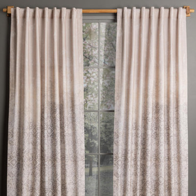 Maison d' Hermine Curtains for Living Room 100% Cotton 124 inch Length Two Panel Light Filtering Curtains for Windows with Rod and Loop Pockets Valentines Day Gifts (Imperfection - Fog, 50"W x 124"L)