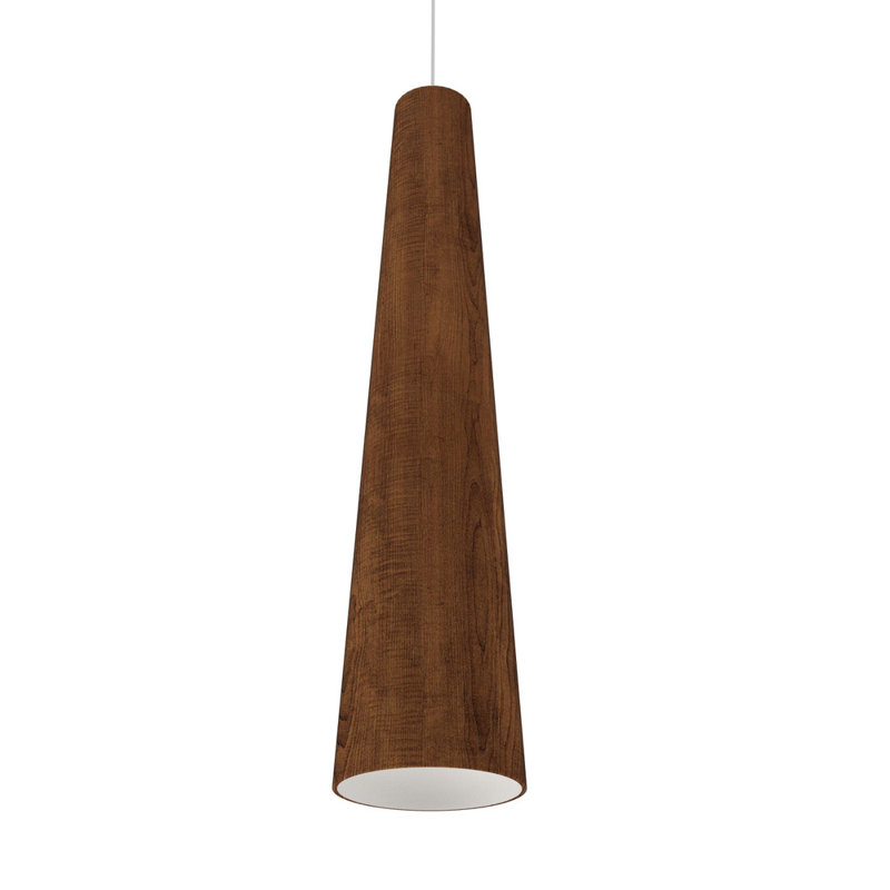 Cônico 1 - Light Pendant, Imbuia, Imbuia, 27.3" H x 4.29" W x 4.29" D