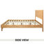Structure de lit plateforme en bois massif Gerrell avec tête de lit sculptée - style Mid-Century moderne, capacité de 800 lb, support de matelas, aucun sommier requis, garantie de 5 ans-112609346-112609347