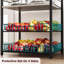 Kitchen Bakers Rack, Microwave Oven Stand with 2 Large Wire Basket, Industrial Coffee Bar Station, 5-Tier Kitchen Utility Storage Shelf with 8 Hooks for Spice, Pots Organizer-491097442