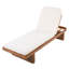 Chaise longue d'extérieur en bois d'acacia avec dossier réglable et table d'appoint