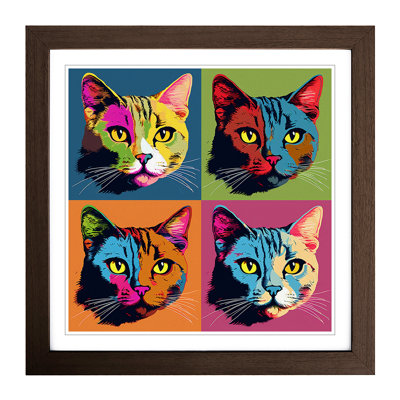 Cat Pop Art No.1 - Framed Print