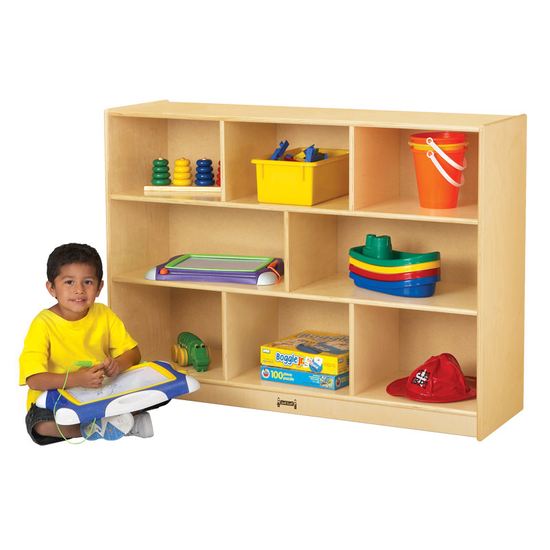 Kids Natural Wood Super-Sized Mobile Storage Unit