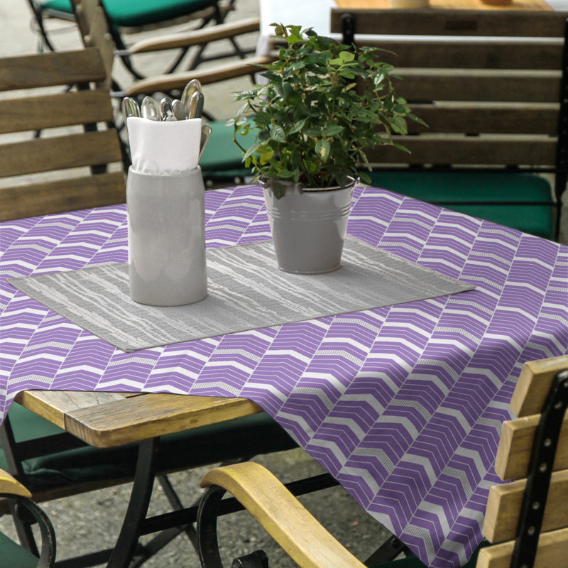 Nappe à chevrons à traits Stephenie, Mauve / Gris
