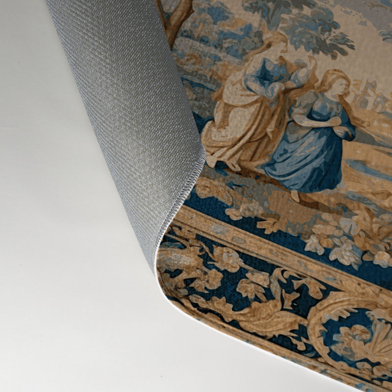 Tapis d'intérieur et d'extérieur brun français, Rectangle 9 pi x 12 pi