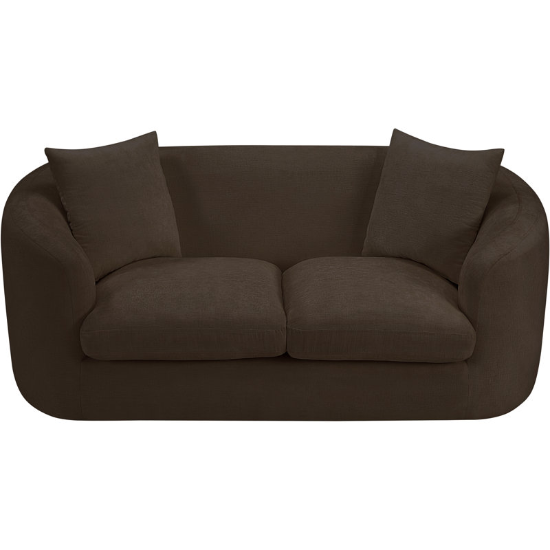 Causeuse Dren, Tissu chenille brun