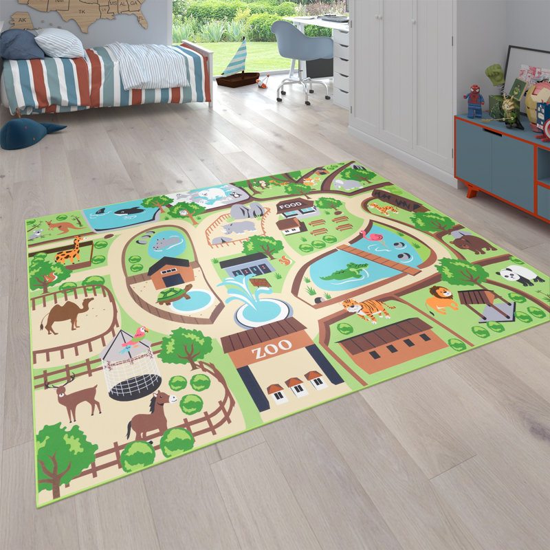 Hopkinton Flatweave Green Rug, Rectangle 240 x 340cm