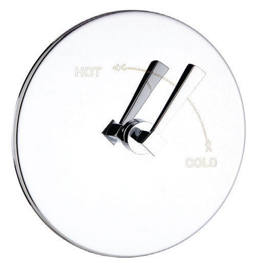 Plaza Round Pressure Balance Shower Complete with Valve, Polished Chrome