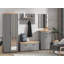 Havertz Grey And Artisan Oak Slim Narrow Shallow Depth Mirrored Wardrobe-979404242