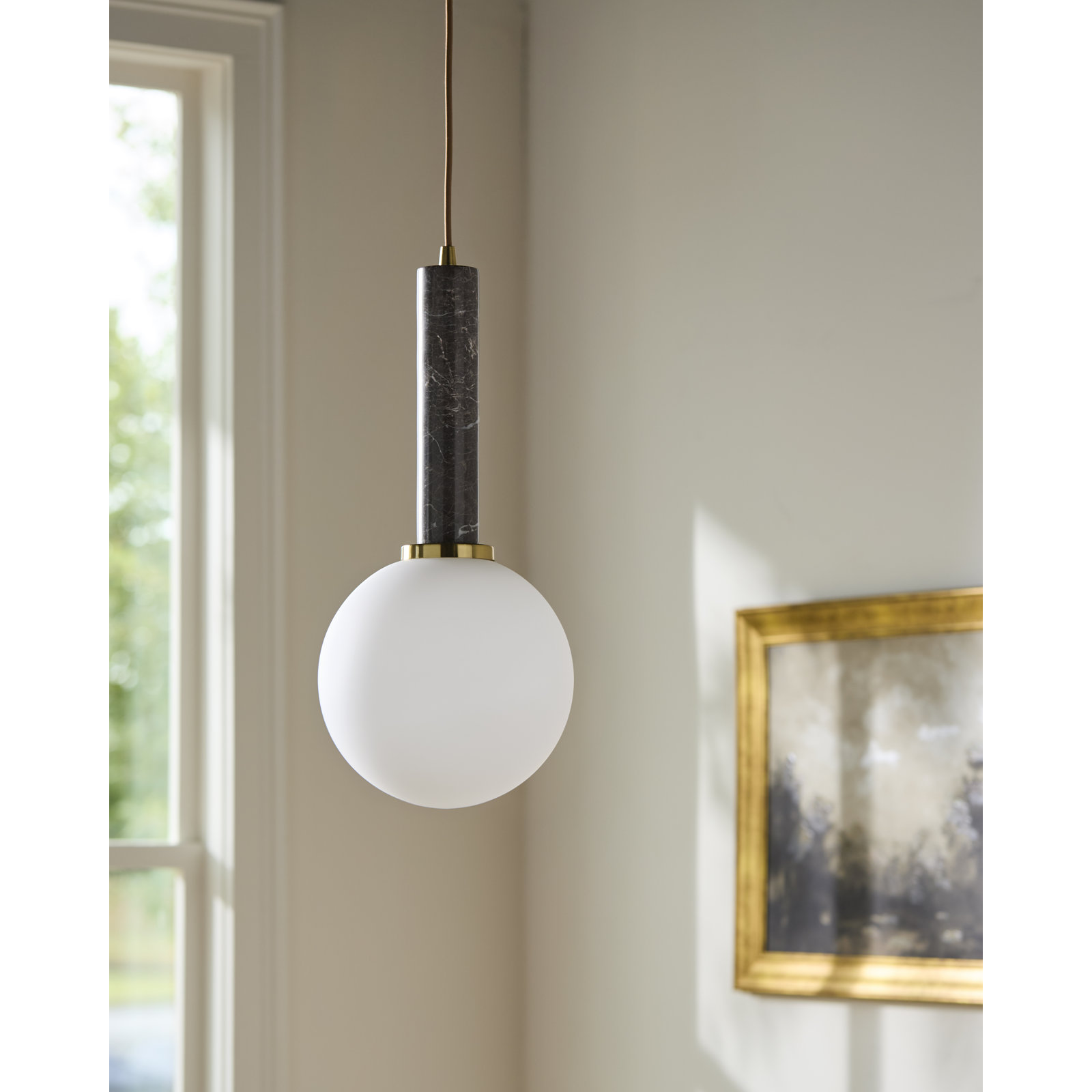 Single Light Pendant, Brown