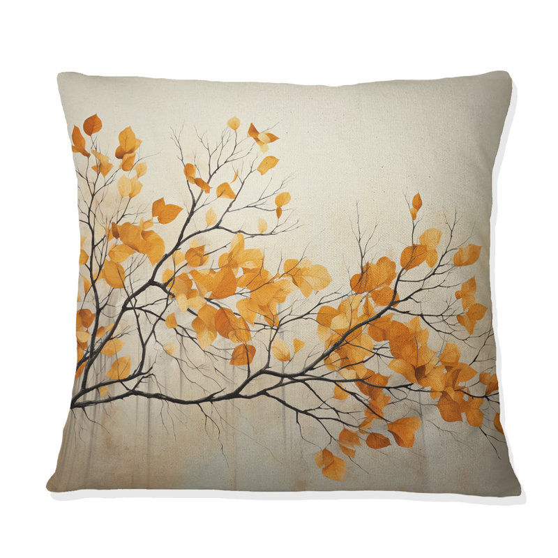 Coussin décoratif Amber Autumn Leaves