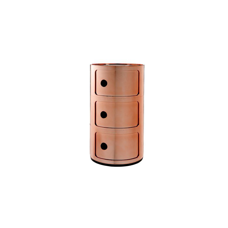 Precious Componibili Round Storage Modules, Copper, 3 Hi
