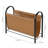 Standing Metal Caramel Leatherette Magazine Rack