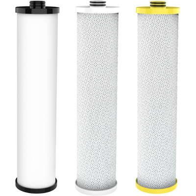 Paquet de 3: remplacement du filtre à eau sous l'évier pour Aquasana AQ-5300 + R, cartouches longue durée à capacité élevée de 800 gallons, chlore à 99%, réduction des odeurs et du goût