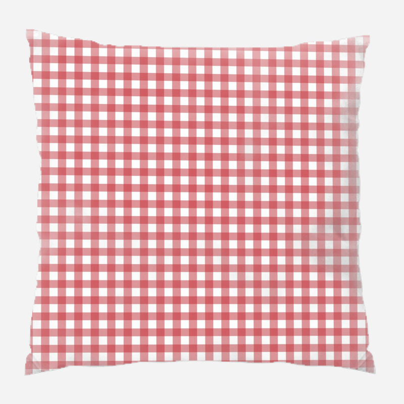Coussin Checks, Rouge, Intérieur