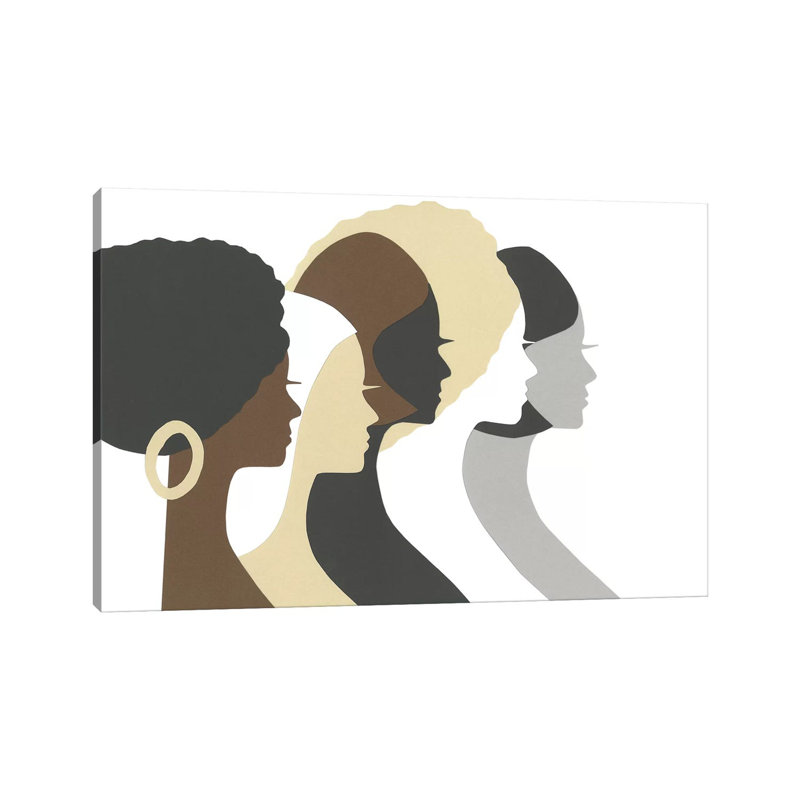 Multicultural Women Profile - Wrapped Canvas Print, 66.04 cm H x 45.72 cm W x 1.91 cm D