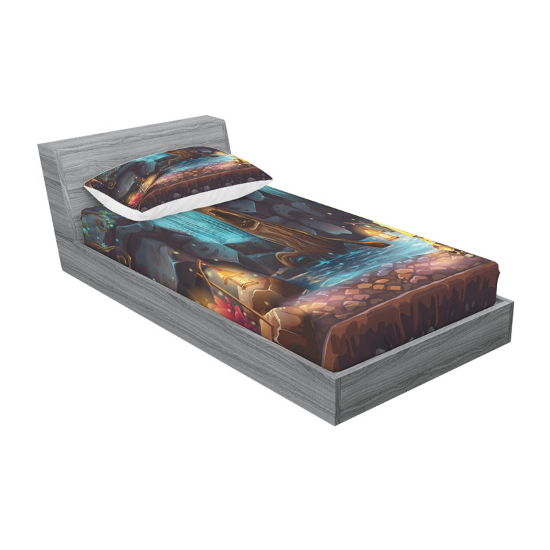 Ensemble de draps paysager, Ensemble de draps pour lit simple avec drap-housse