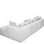 Chaise longue modulaire en U à 4 places en velours côtelé rayé gris, aménagement personnalisable, dossier coussiné, confortable pour le salon, canapé modulaire à assemblage nul, idéal