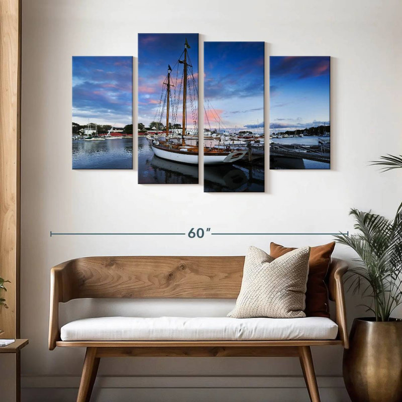 Nicci Camden Harbor Boat, 32" H x 52" W