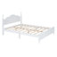 Ensemble de chambre à coucher 3 pièces, lit plateforme en bois et deux tables de chevet-71710200-71710201