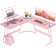 Sherri L Shaped Gaming Computer Desk with Large Monitor Stand