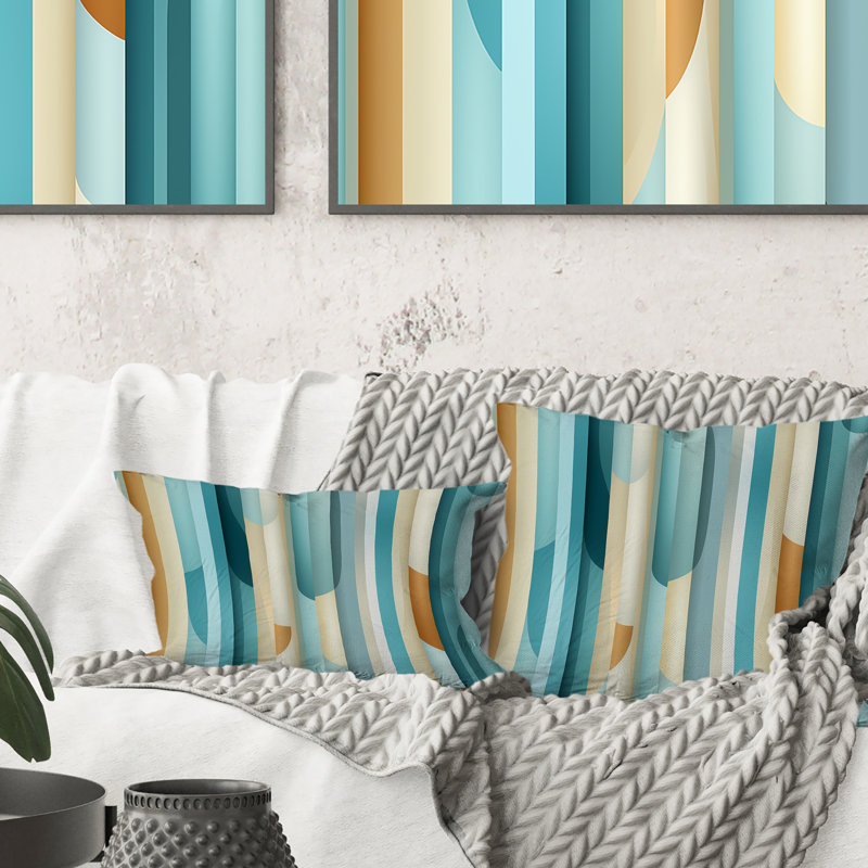 Striped Throw Pillow, 18"H x 18"W