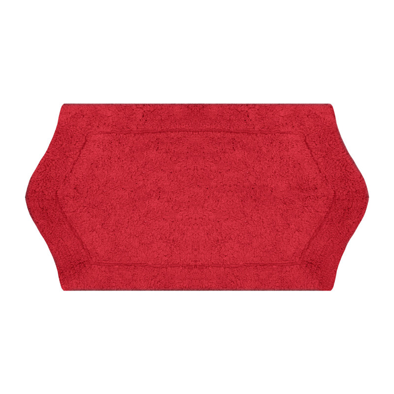 Tapis pour salle de bain Morissette, L 24 po x L 40 po, Rouge