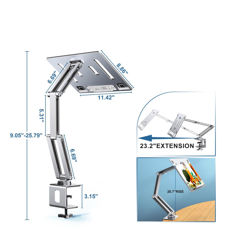 Laptop Arm Mount with 360° Rotating