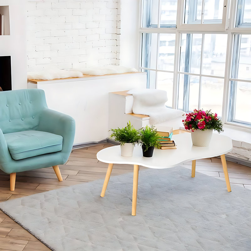 Table basse Minimalist Cloud - Guéridon en bois de style Mid-Century