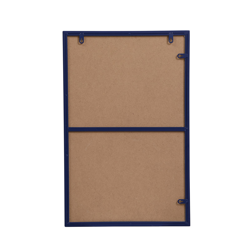 Sabine Metal Rectangle Wall Mirror, 18" x 28", Blue