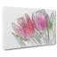 Pair of Pink Tulip Flowers in Abstract - Wrapped Canvas-55309849