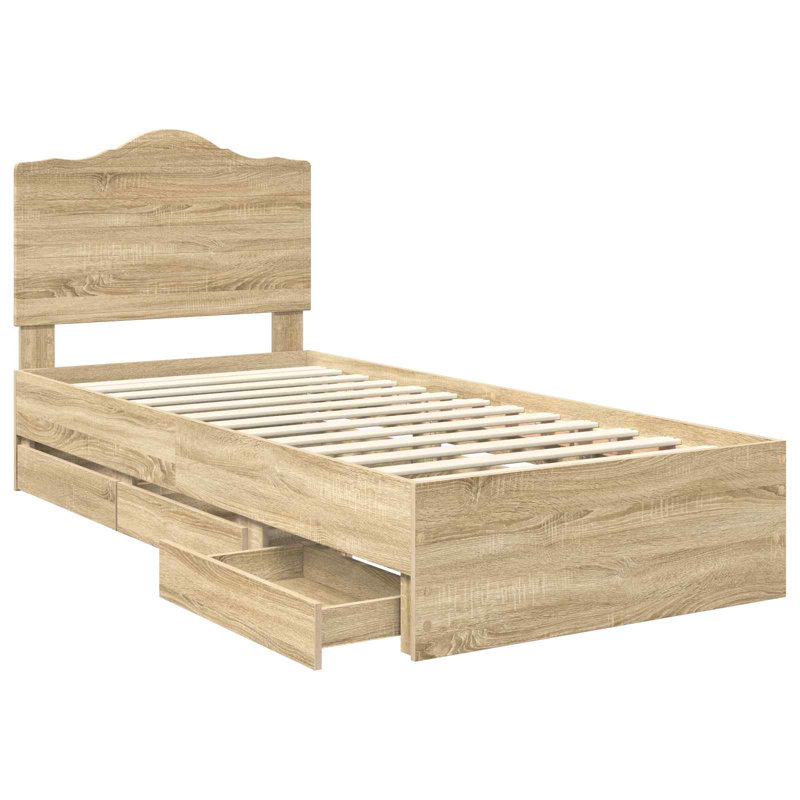 Bed Frame, Small Single (2'6), Sonoma Oak