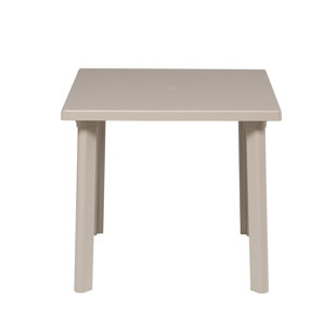 Elle 80cm Square Scratchproof Polypropylene Outdoor Dining Table available in colours Beige, White & Dark Green
