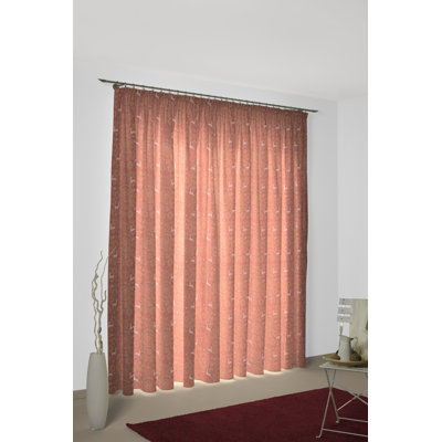 Elisa Synthetic Room Pencil Pleat Curtain, single Panel, opaque