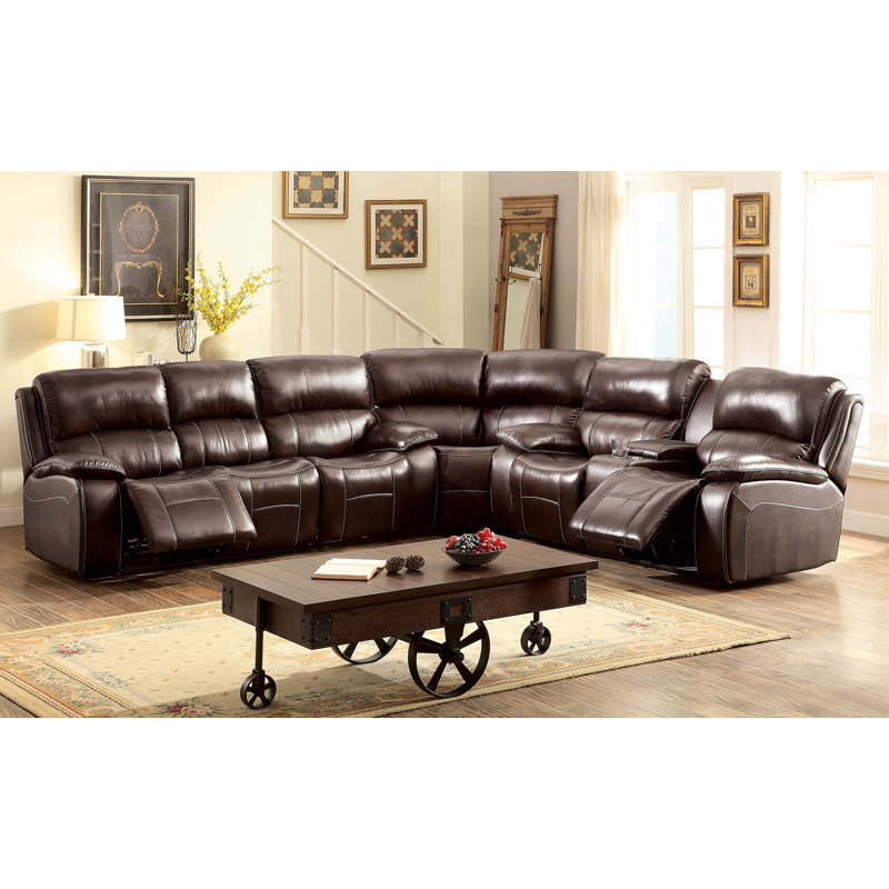 Holsinger Upholstered Reclining Curved Sectional Symmetrical
