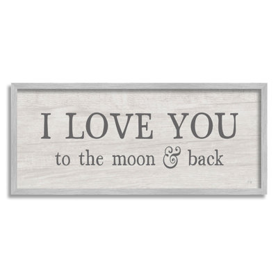 " Love You To Moon & Back Phrase " by Yass Naffas Designs