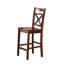 2 chaises à hauteur de comptoir au fini cerisier - Stable et élégante avec une forme attrayante