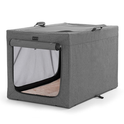 Danney Collapsible Pet Soft-Sided Crate with 3 Doors
